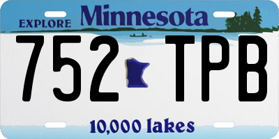 MN license plate 752TPB