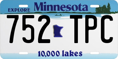 MN license plate 752TPC