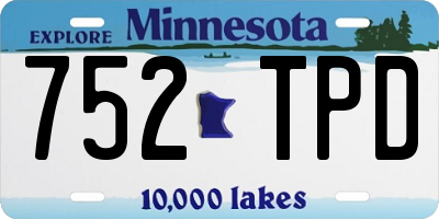 MN license plate 752TPD