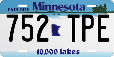 MN license plate 752TPE