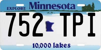 MN license plate 752TPI