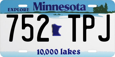 MN license plate 752TPJ