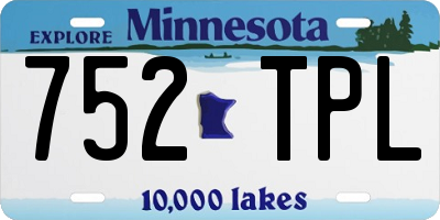 MN license plate 752TPL