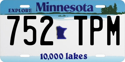 MN license plate 752TPM