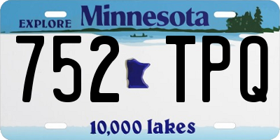 MN license plate 752TPQ
