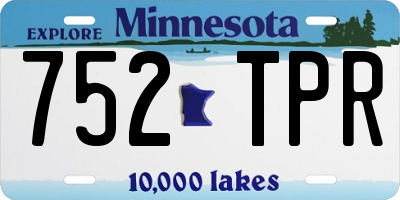 MN license plate 752TPR