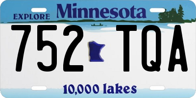 MN license plate 752TQA