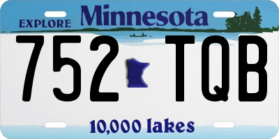 MN license plate 752TQB