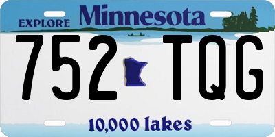 MN license plate 752TQG