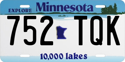 MN license plate 752TQK