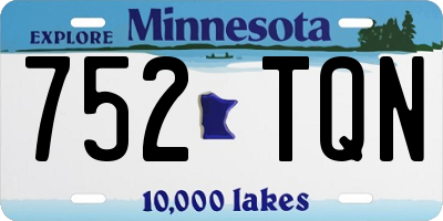 MN license plate 752TQN