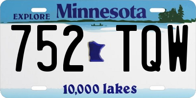 MN license plate 752TQW