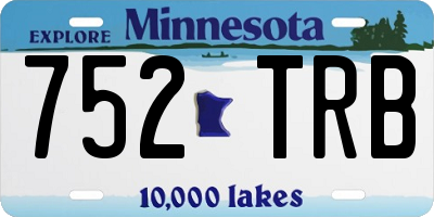 MN license plate 752TRB