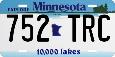 MN license plate 752TRC