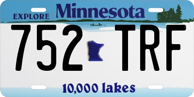 MN license plate 752TRF