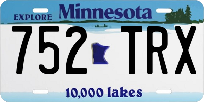 MN license plate 752TRX