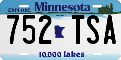 MN license plate 752TSA