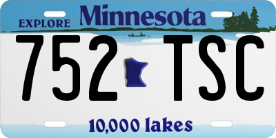 MN license plate 752TSC