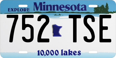 MN license plate 752TSE