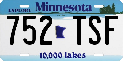 MN license plate 752TSF