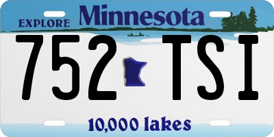 MN license plate 752TSI