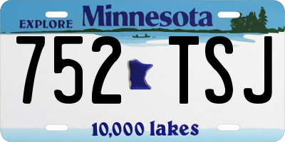 MN license plate 752TSJ
