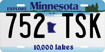 MN license plate 752TSK