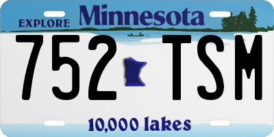 MN license plate 752TSM