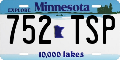 MN license plate 752TSP