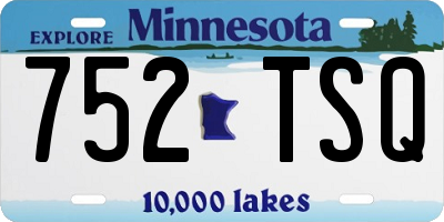 MN license plate 752TSQ