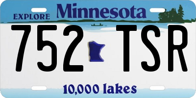 MN license plate 752TSR
