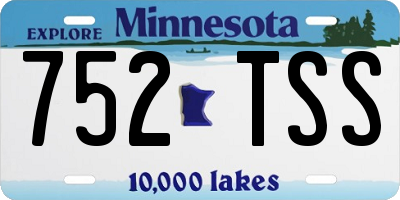 MN license plate 752TSS