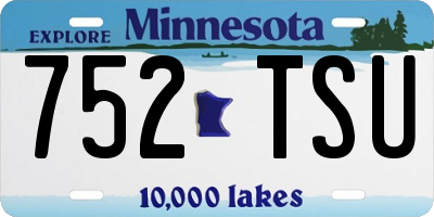 MN license plate 752TSU