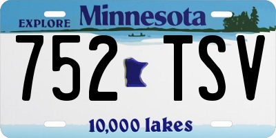 MN license plate 752TSV