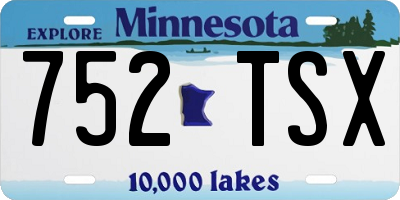 MN license plate 752TSX