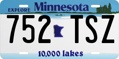 MN license plate 752TSZ
