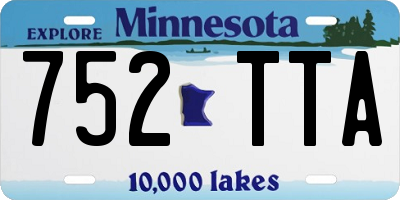 MN license plate 752TTA