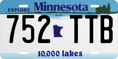 MN license plate 752TTB