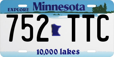 MN license plate 752TTC