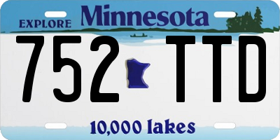 MN license plate 752TTD