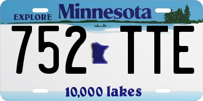 MN license plate 752TTE