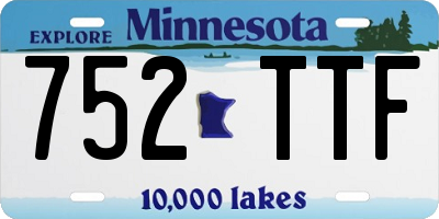 MN license plate 752TTF