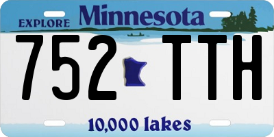 MN license plate 752TTH