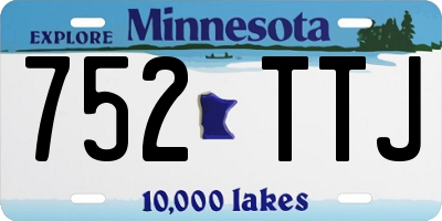 MN license plate 752TTJ
