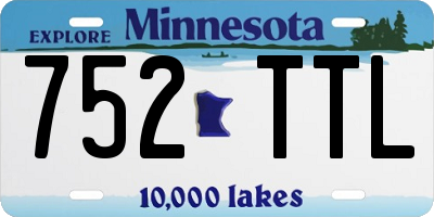 MN license plate 752TTL