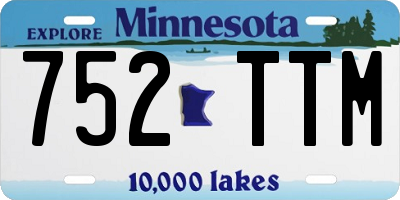 MN license plate 752TTM
