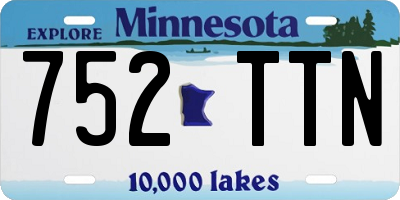 MN license plate 752TTN