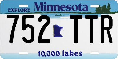 MN license plate 752TTR