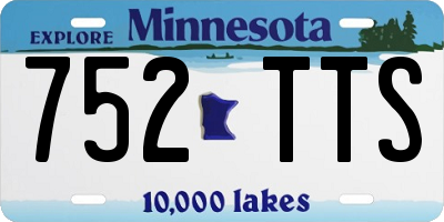 MN license plate 752TTS