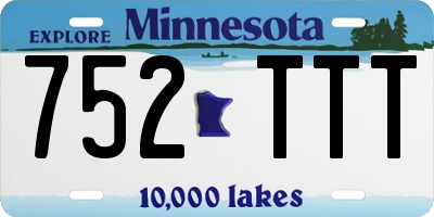 MN license plate 752TTT